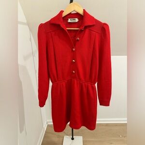 Vintage St. John Red Knit Dress